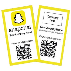 Snapchat Social Media QR Code card