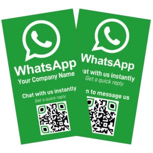 WhatsApp qr code card